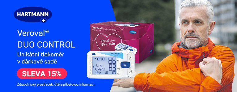 Veroval DUO CONTROL - Unikátní tlakoměr v dárkové sadě v 15% slevou
