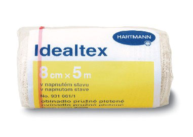 Dlouhotažné obinadlo Idealtex vytváří lehkou a střední kompresi s nízkým pracovním a vysokým klidovým tlakem.