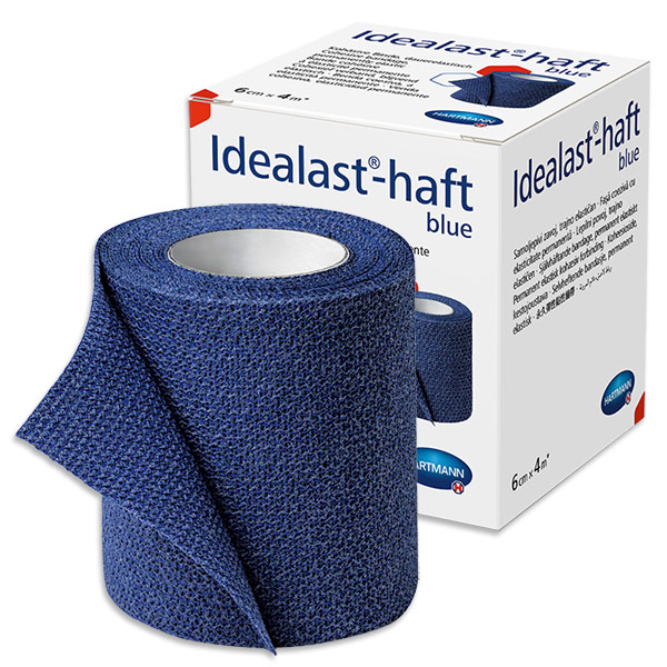 Elastické obinadlo Idealast-haft color 6 cm x 4 m modré