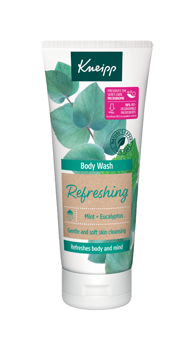 Kneipp Sprchový gel Osvěžení je šetrný ke kožnímu mikrobiomu