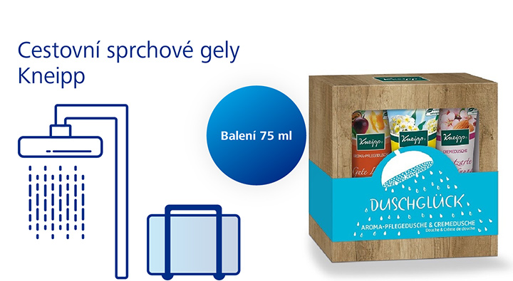 Sprchové gely Kneipp v cestovním balení