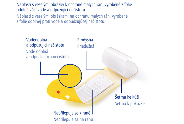 Vlastnosti dětské náplasti Cosmos