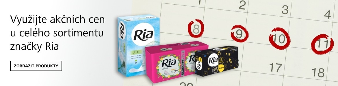 Využijte akčních cen  u celého sortimentu  značky Ria