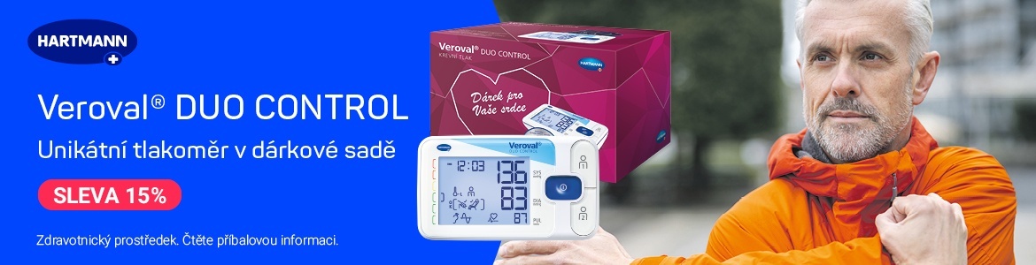 Veroval DUO CONTROL - Unikátní tlakoměr v dárkové sadě v 15% slevou