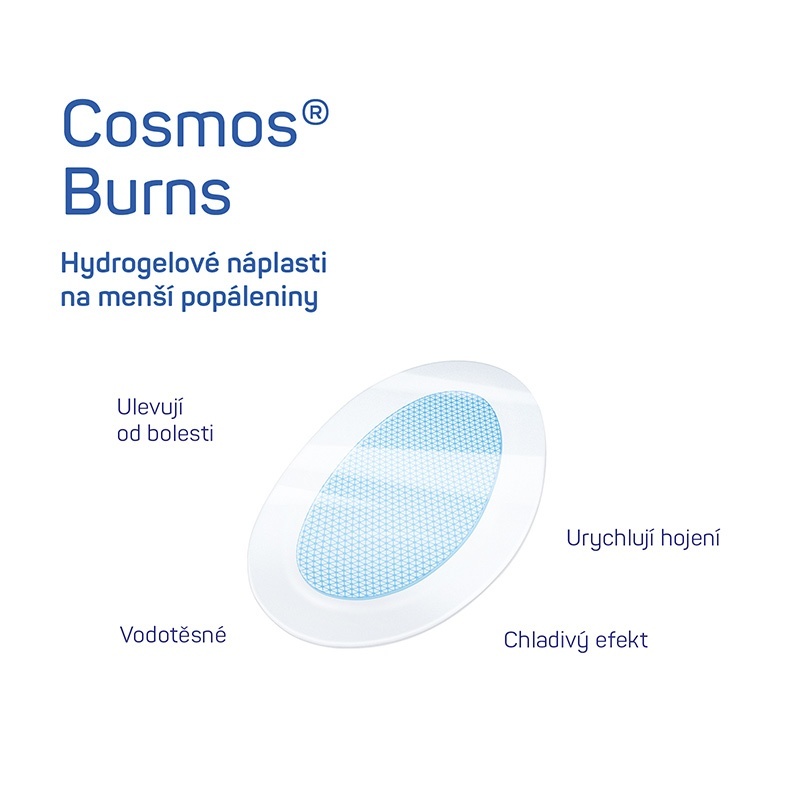 Náplast na popáleniny Cosmos® Burns - výhody náplati
