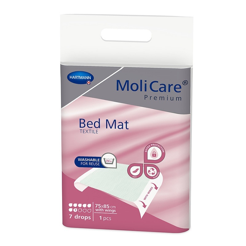 MoliCare Bed Mat textilní 7 kapek 75 x 85 cm se záložkami