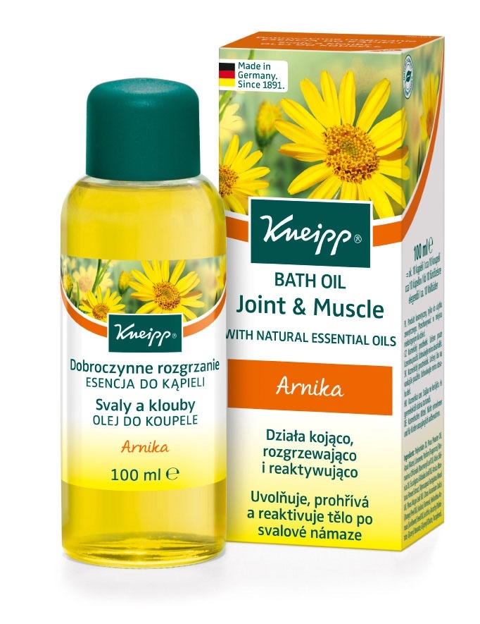 Arnikový olej do koupele Kneipp uvolní namožené svaly a klouby 100 ml (arnika horská)