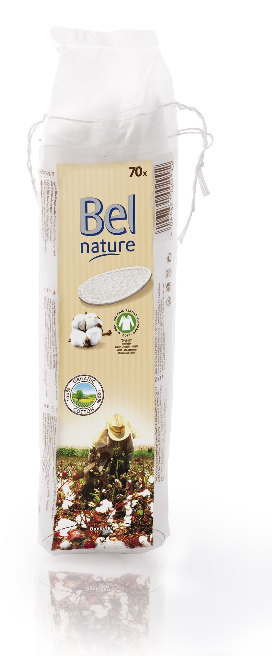 Bio vatové tampony Bel nature ze 100% bavlny