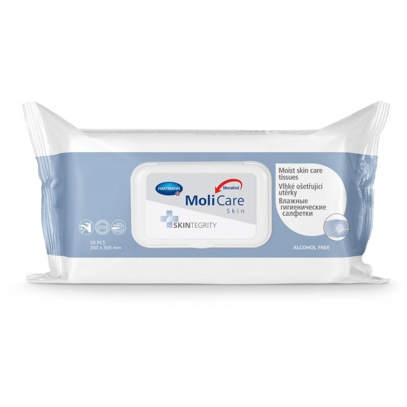 Vlhčené čistící ubrousky MoliCare Skin