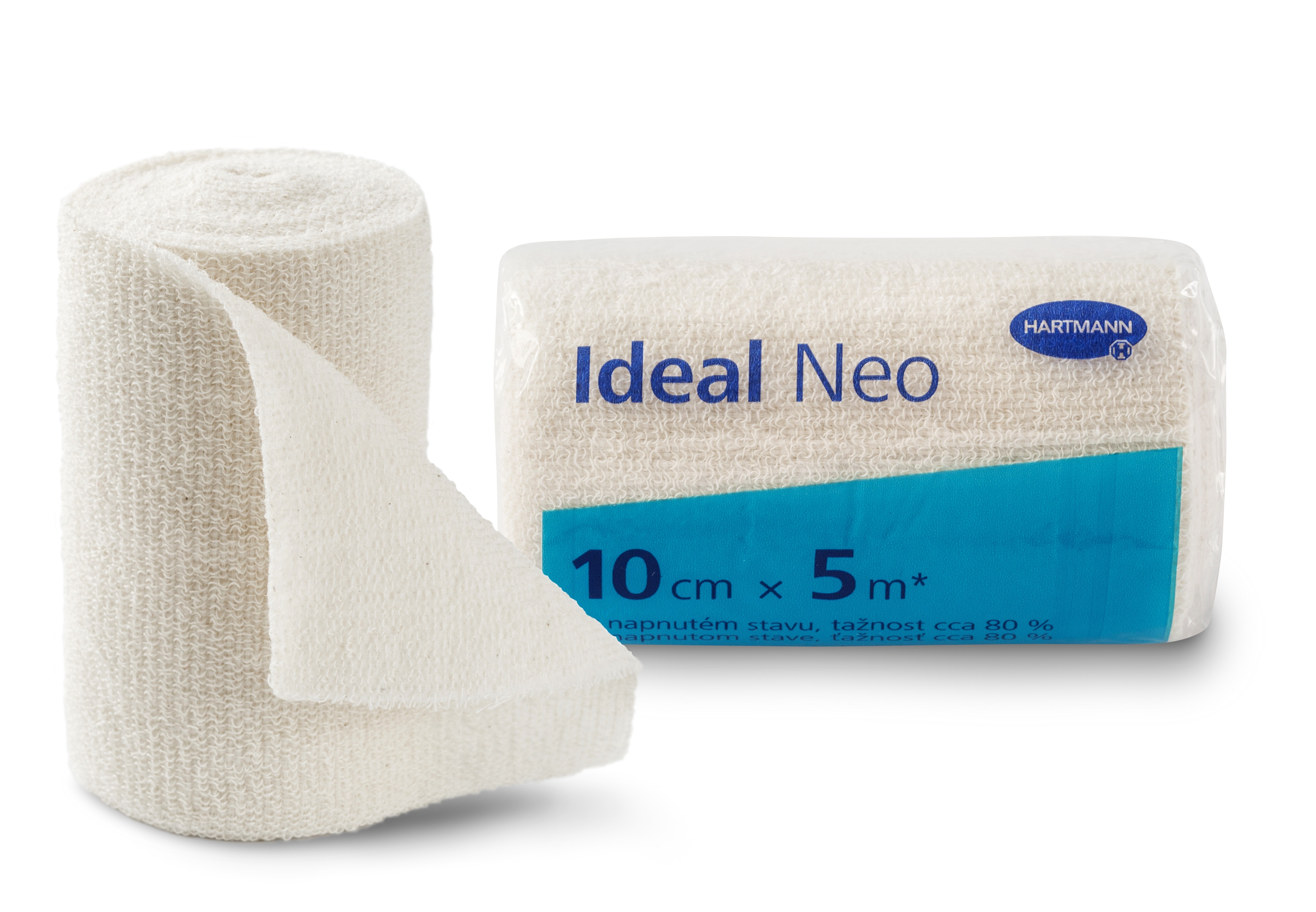 Elastické obinadlo Ideal Neo 10 cm × 5 m vhodné pro ošetřování onemocnění žilního a lymfatického systému