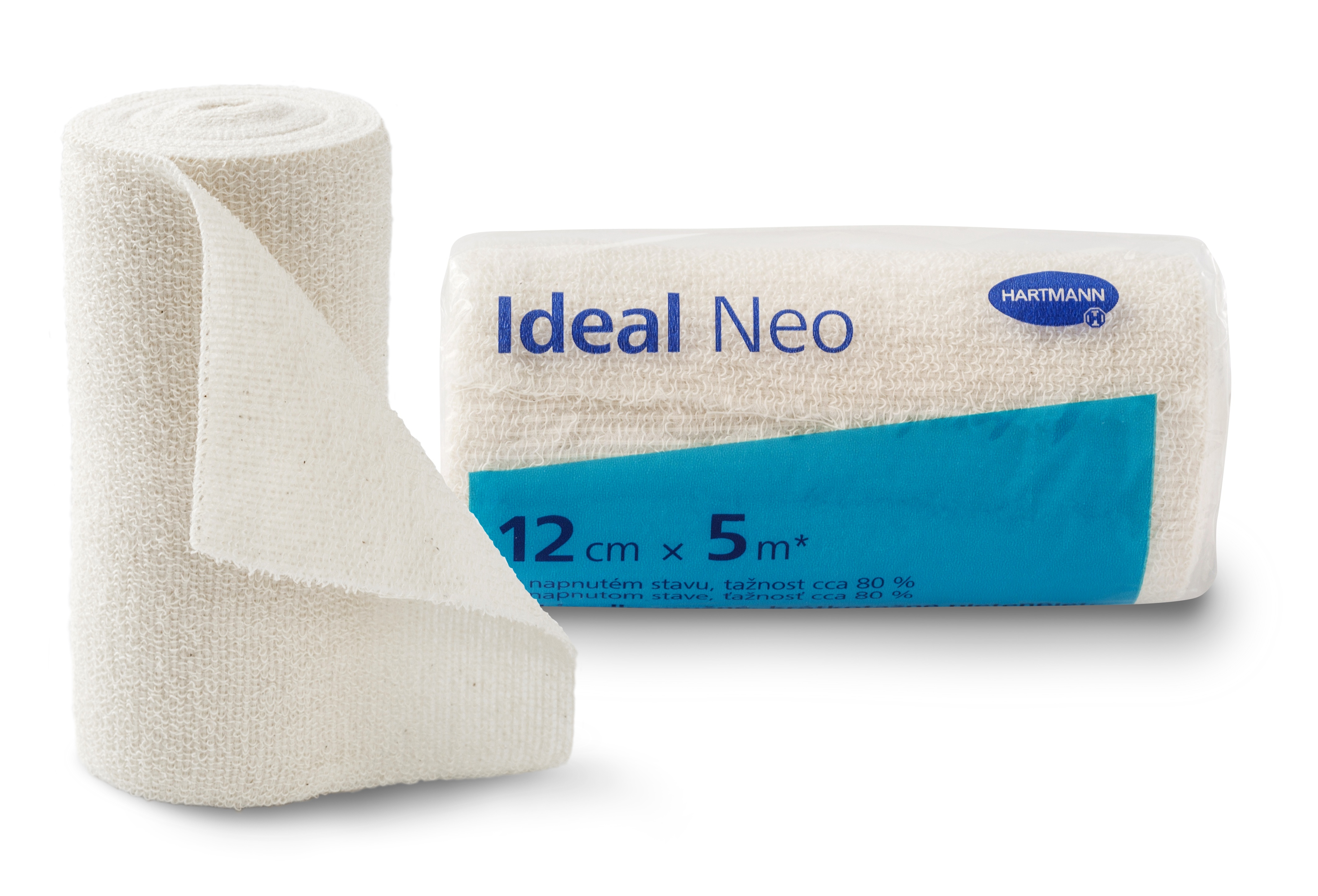 Elastické obinadlo Ideal Neo 12 cm × 5 m vhodné pro ošetřování onemocnění žilního a lymfatického systému