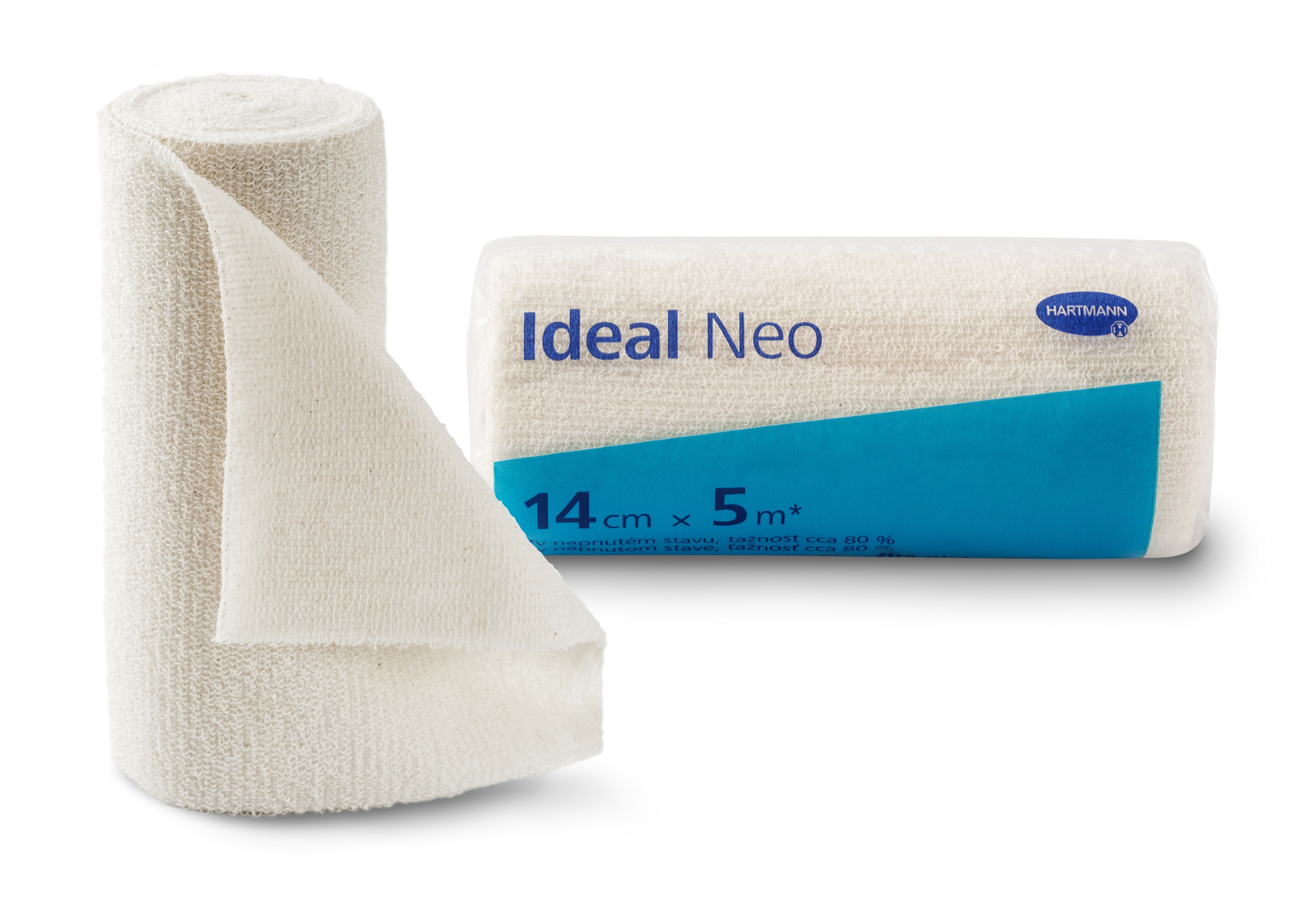 Elastické obinadlo Ideal Neo 14 cm × 5 m vhodné pro ošetřování onemocnění žilního a lymfatického systému