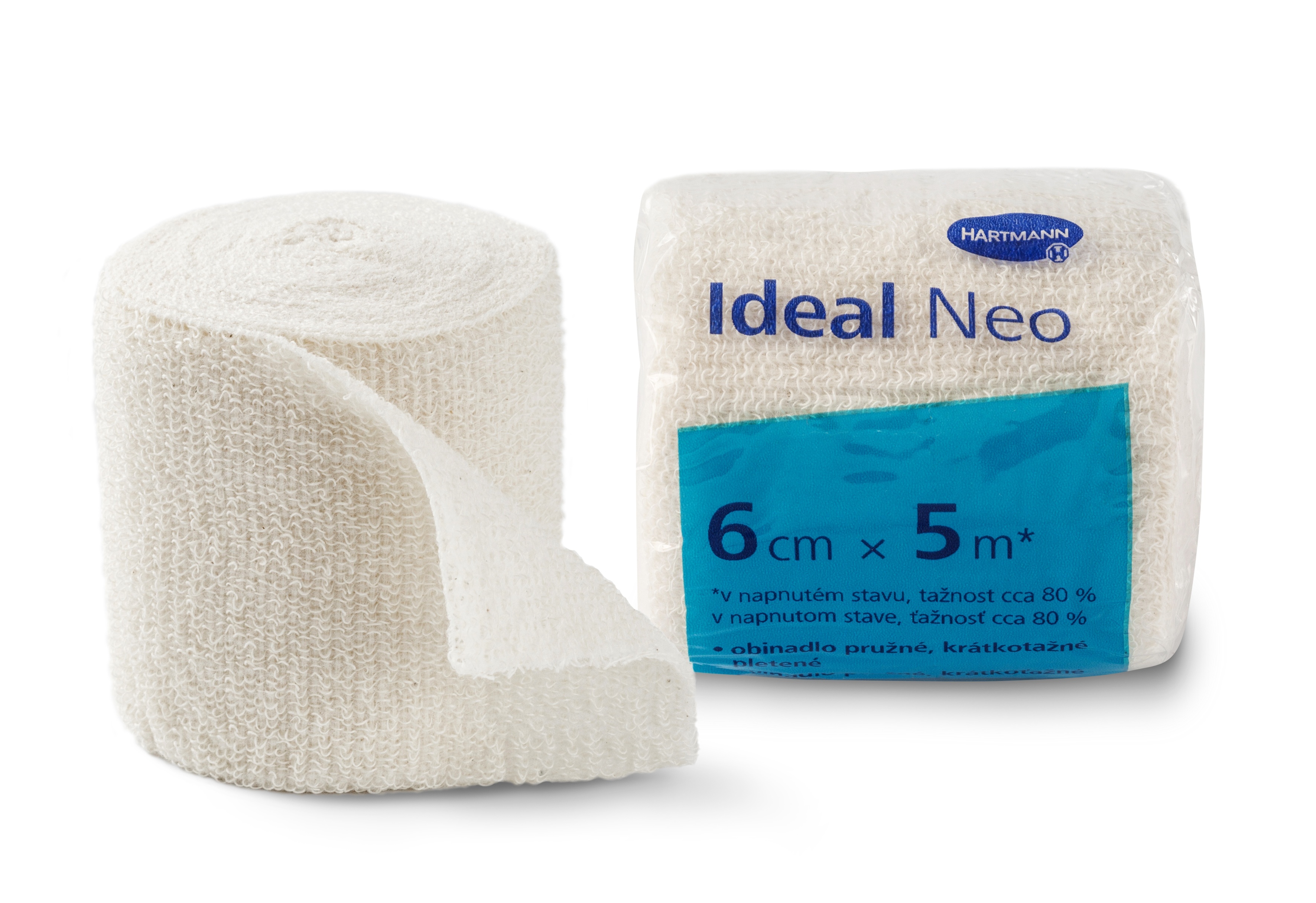 Elastické obinadlo Ideal Neo 6 cm × 5 m vhodné pro ošetřování onemocnění žilního a lymfatického systému
