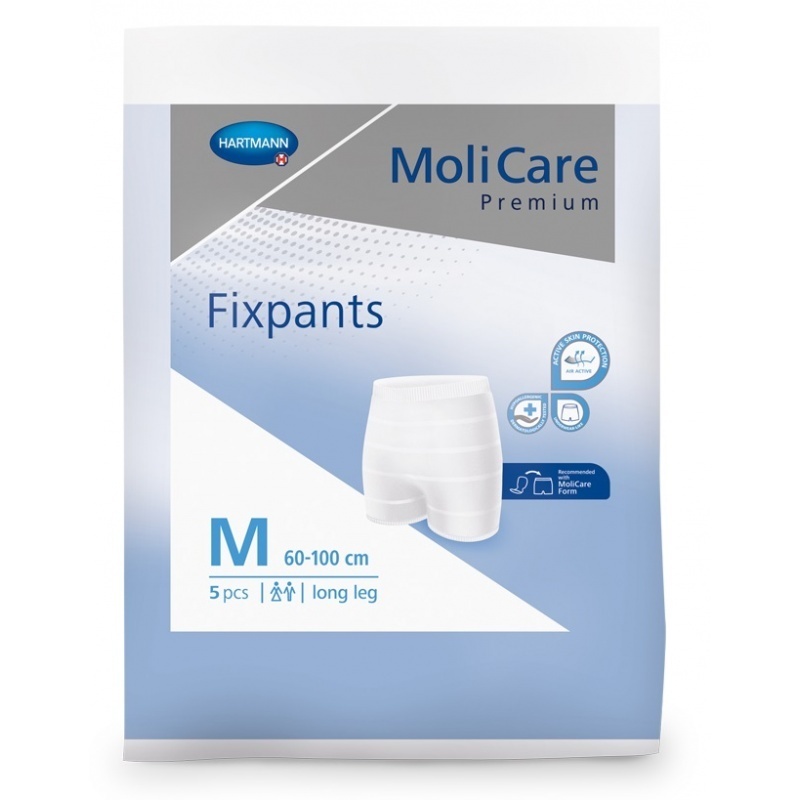 Fixační kalhotky MoliCare Premium FIXPANTS pro fixaci vložek a vložných plen velikost M - dlouhé