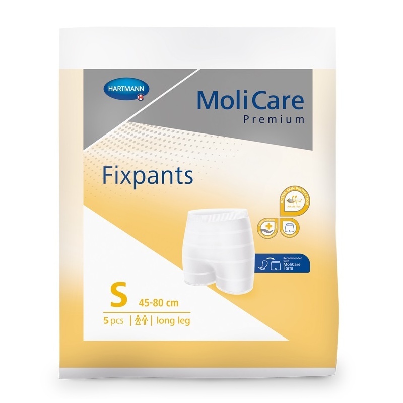 Fixační kalhotky MoliCare Premium FIXPANTS pro fixaci vložek a vložných plen velikost S - dlouhé