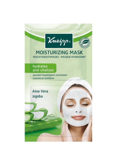 Pleťová hydratační maska Kneipp s výtažky z aloe vera a jojobového oleje
