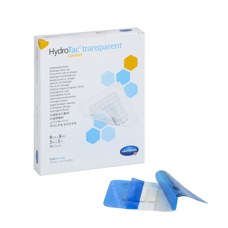 Hydrogelový obvaz HydroTac Transparent Comfort 8 x 8 cm