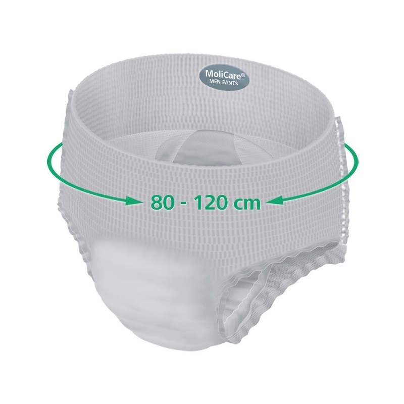Pánske inkontinenčné nohavičky MoliCare Men Pants 5 kvapiek 80-120 cm