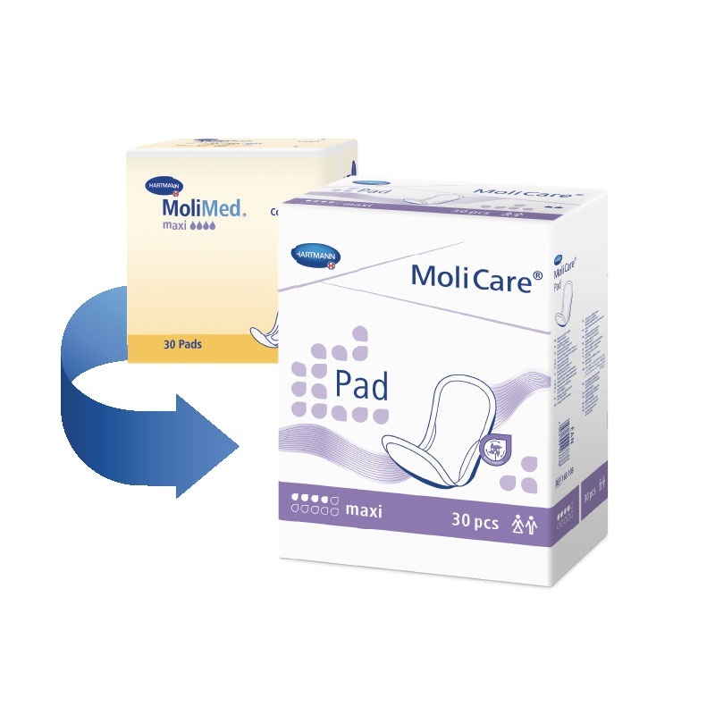 Nové pomůcky pro lehký únik moči pro ženy MoliCare Pad