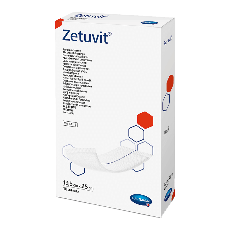 Zetuvit sterilní 13.5 x 25 cm 10 ks