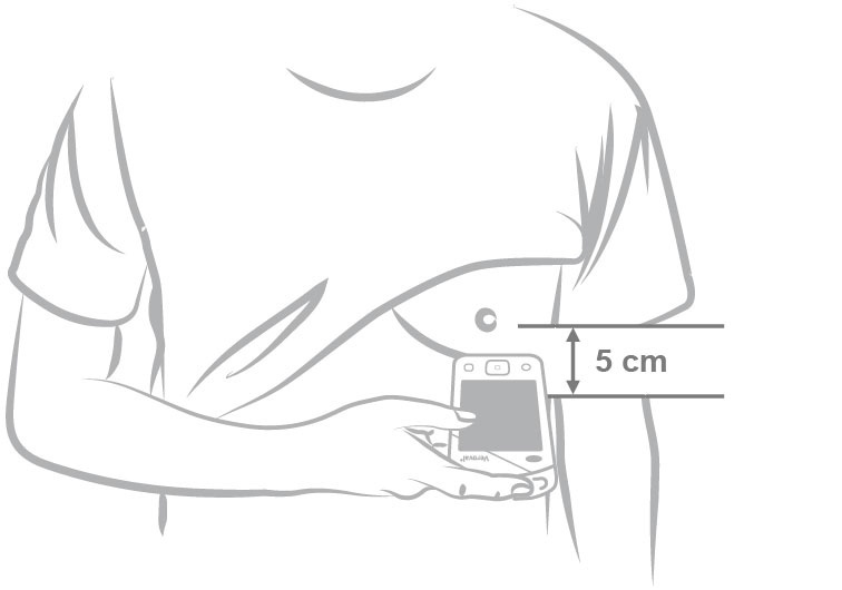 Ukázka měření EKG na hrudi s tonometrem Veroval