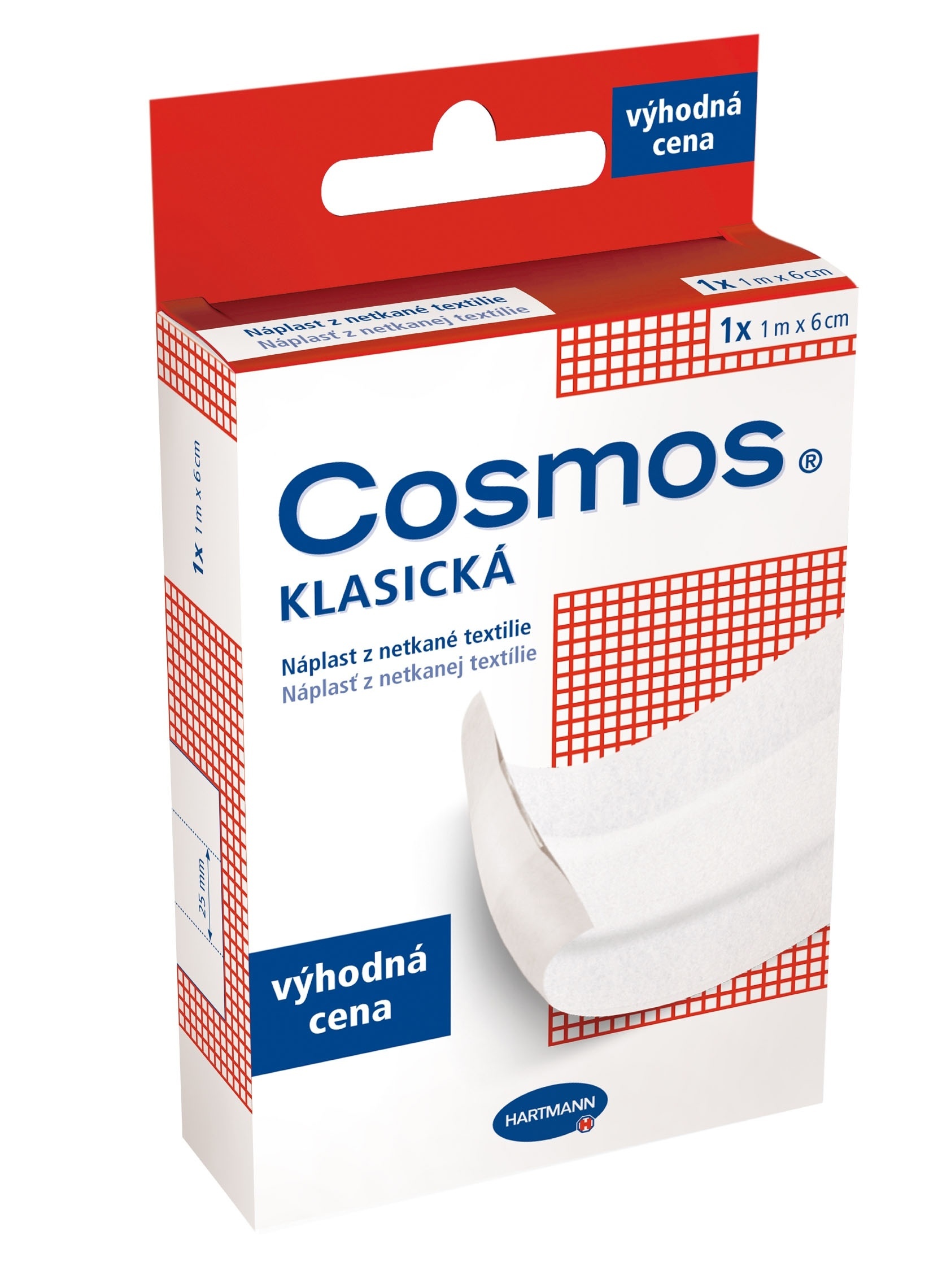 Náplast z netkaného textilu Cosmos 1 m × 6 cm