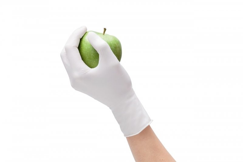 Nitrilové rukavice Peha-soft nitrile white na ruce