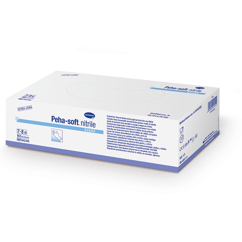 Nitrilové rukavice bez pudru Peha-soft nitrile GUARD 100 ks