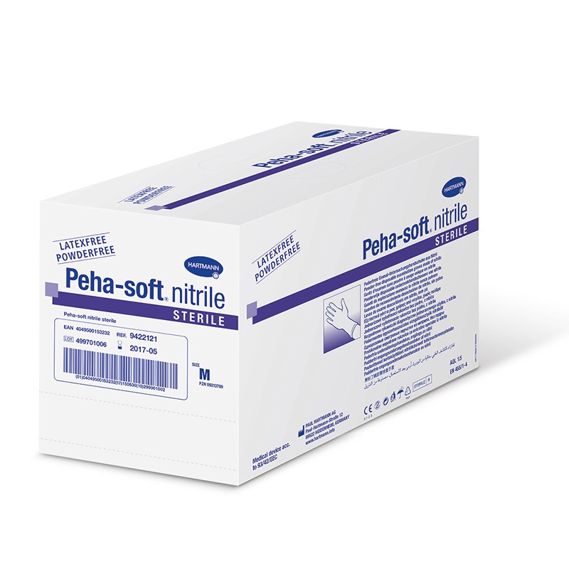 Sterilní nitrilové rukavice Peha-soft nitrile STERILE 50 párů