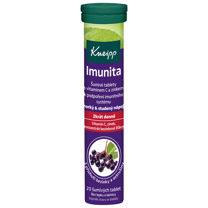Kneipp Imunita šumivé tablety s příchutí bezinky a ostružiny