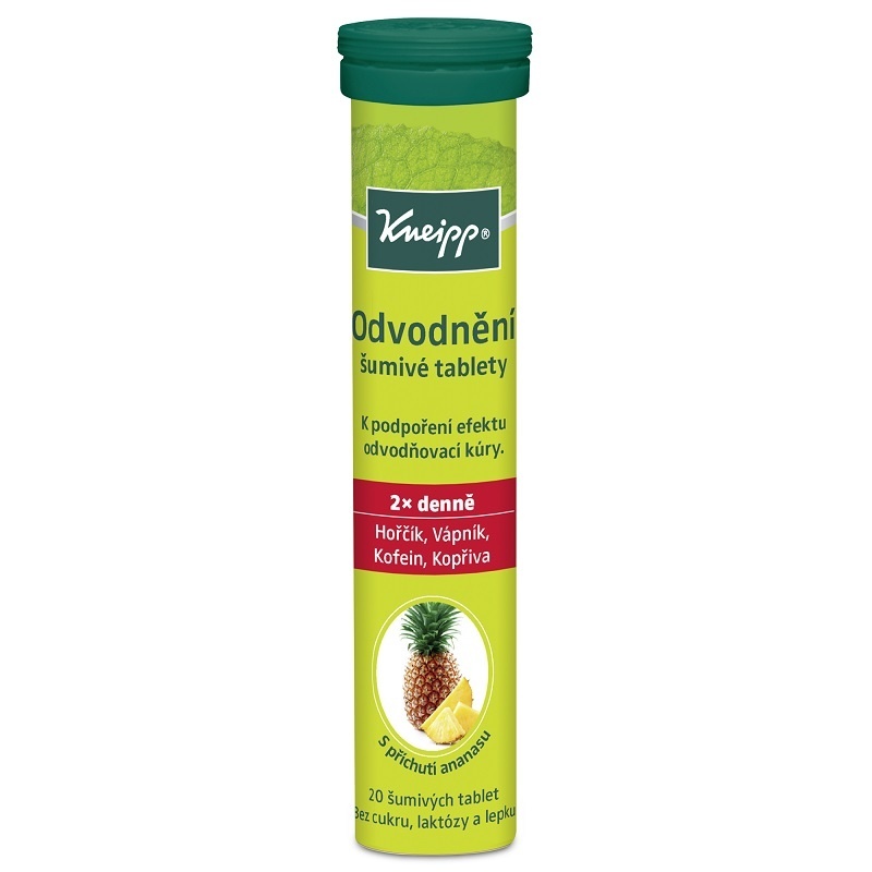 Šumivé tablety Kneipp na odvodnění organismu bohaté na minerály