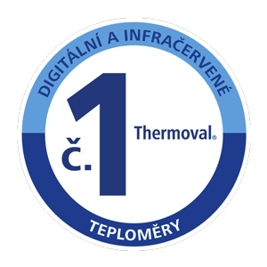 Značka Thermoval číslo 1 mezi digitálními a infračervenými teploměry