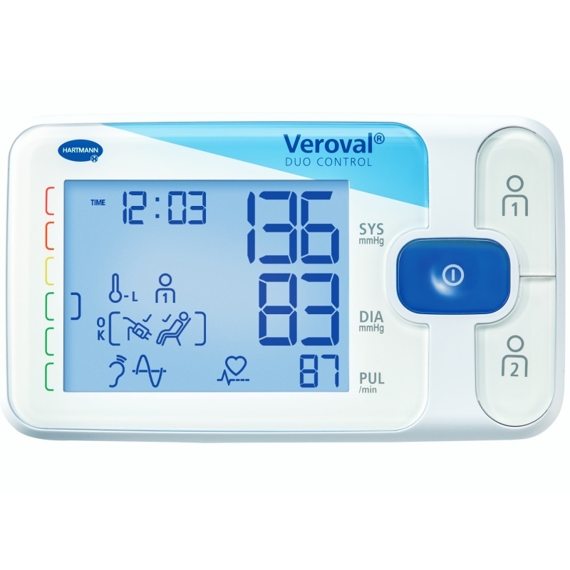 Pažní tonometr Veroval duo control pro automatické měření srdečního tlaku a tepu